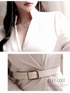 画像3: ワンピース キャバドレス 韓国風 韓国style 膝丈ワンピース 長袖 ストレッチ DaysPiece(S/M/L/XL(2L)/XXL(3L))(ベージュ/ホワイト/ブラック) (3)