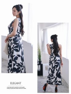 画像5: ワンピース キャバドレス ワンショル リゾート リボン付き 韓国ワンピース セレブワンピース DaysPiece(S/M/L/XL(2L))(ブラック/ブルー) (5)