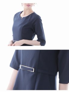 画像3: ワンピース キャバドレス 上質素材 五分袖 二の腕カバー ストレッチ 同伴 Belsia(S/M/L/XL(2L)/XXL(3L)/XXXL(4L))(ブラック/グレー/ネイビー) (3)