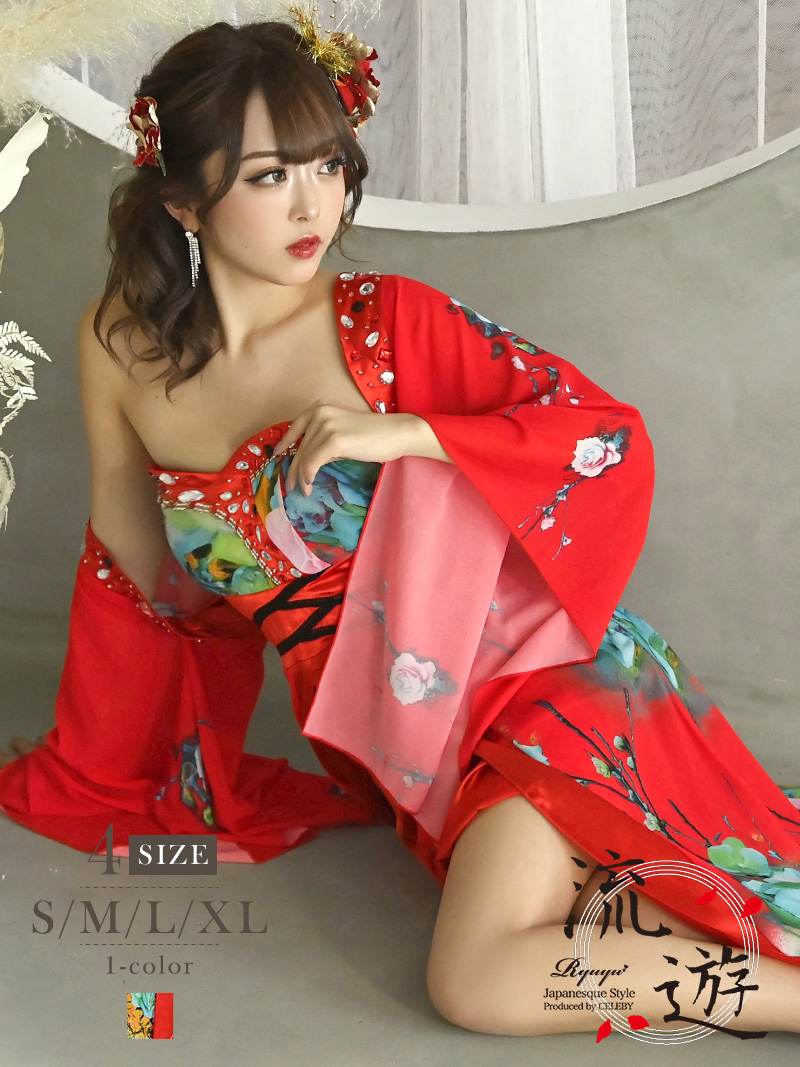 流遊 大きいサイズ完備 赤前ミニ2pベア和柄ドレス 尾崎紗代子 着用キャバドレス Ryuyu シフォン和花柄振袖ドレス S M L Xl レッド Belsia 流遊 大きいサイズ完備 赤前ミニ2pベア和柄ドレス 尾崎紗代子 着用キャバドレス Ryuyu シフォン和花柄振袖ドレス S M L Xl レッド Belsia